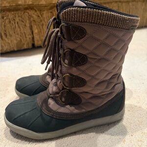 Outbound Quilted Brown and Black Women's Winter Boots